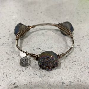 Bourbon and Boweties Blue and Purple Stone Bangle